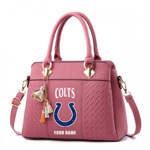 LIMITED EDITION - NEW CUSTOMIZED NFL17 IDC INDIANAPOLIS COLTS HANDBAG IN MULTIPLE COLORS