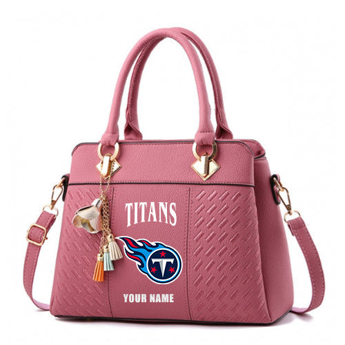 LIMITED EDITION - NEW CUSTOMIZED NFL31 TST TENNESSEE TITANS HANDBAG IN MULTIPLE COLORS
