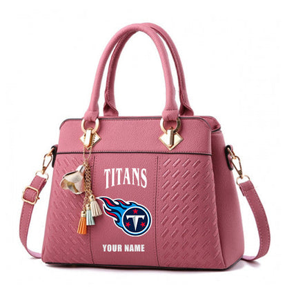 LIMITED EDITION - NEW CUSTOMIZED NFL31 TST TENNESSEE TITANS HANDBAG IN MULTIPLE COLORS