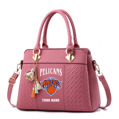 LIMITED EDITION - NEW CUSTOMIZED NBA04 NY NEW YORK KNICKS WOMEN'S HANDBAGS MULTICOLOR