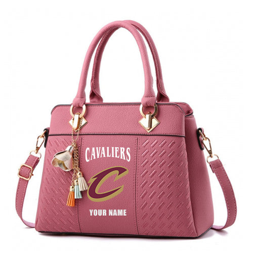 LIMITED EDITION - NEW CUSTOMIZED NBA02 CC CLEVELAND CAVALIERS WOMEN'S HANDBAGS MULTICOLOR