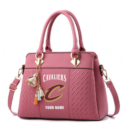 LIMITED EDITION - NEW CUSTOMIZED NBA02 CC CLEVELAND CAVALIERS WOMEN'S HANDBAGS MULTICOLOR