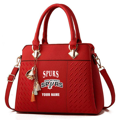 LIMITED EDITION - NEW CUSTOMIZED NBA23 SA SAN ANTONIO SPURS WOMEN'S HANDBAGS MULTICOLOR
