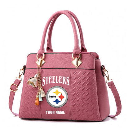 LIMITED EDITION - NEW CUSTOMIZED NFL14 PSB PITTSBURGH STEELERS HANDBAG IN MULTIPLE COLORS