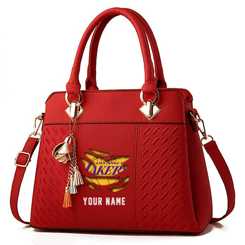 LIMITED EDITION - NEW CUSTOMIZED NBA09 LL LOS ANGELES LAKERS WOMEN'S HANDBAGS MULTICOLOR