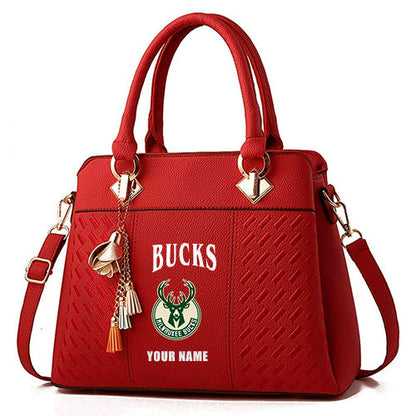 LIMITED EDITION - NEW CUSTOMIZED NBA11 MB MILWAUKEE BUCKS WOMEN'S HANDBAGS MULTICOLOR