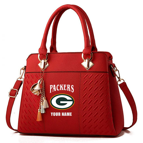 LIMITED EDITION - NEW CUSTOMIZED NFL08 GBP GREEN BAY PACKERS HANDBAG IN MULTIPLE COLORS