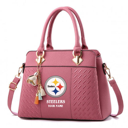 LIMITED EDITION - NEW CUSTOMIZED NFL14 PSB PITTSBURGH STEELERS HANDBAG IN MULTIPLE COLORS