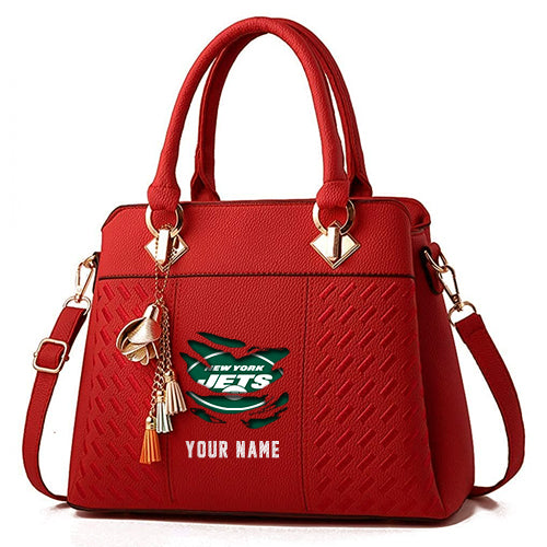 LIMITED EDITION - NEW CUSTOMIZED NFL25 NYJ NEW YORK JETS HANDBAG IN MULTIPLE COLORS