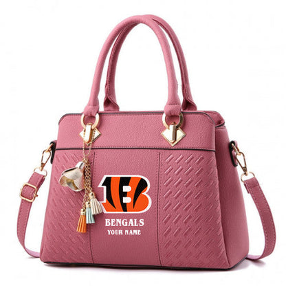 LIMITED EDITION - NEW CUSTOMIZED NFL16 CCB CINCINNATI BENGALS HANDBAG IN MULTIPLE COLORS