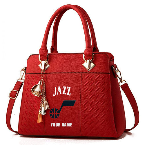 LIMITED EDITION - NEW CUSTOMIZED NBA29 UJ UTAH JAZZ WOMEN'S HANDBAGS MULTICOLOR