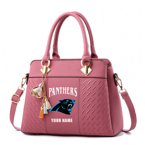 LIMITED EDITION - NEW CUSTOMIZED NFL23 CLP CAROLINA PANTHERS HANDBAG IN MULTIPLE COLORS