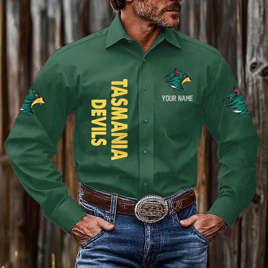LIMITED EDITION - NEW 05 TMND CUSTOMIZED MEN'S LONG-SLEEVE BUTTON-UP SHIRT