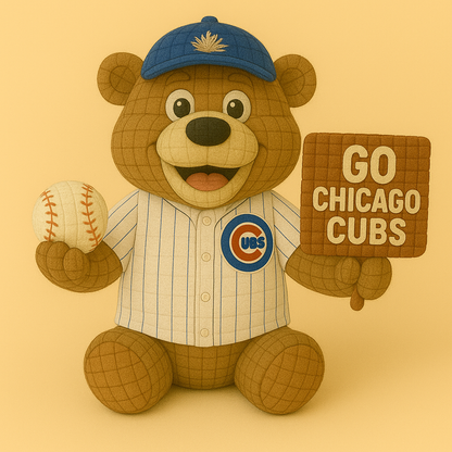 LIMITED EDITION - MLB 05 CCC CHICAGO CUBS HANDMADE CROCHET