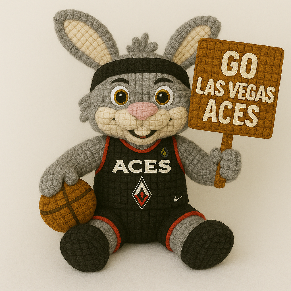 LIMITED EDITION - WNBA 04 LVA LAS VEGAS ACES HANDMADE CROCHET