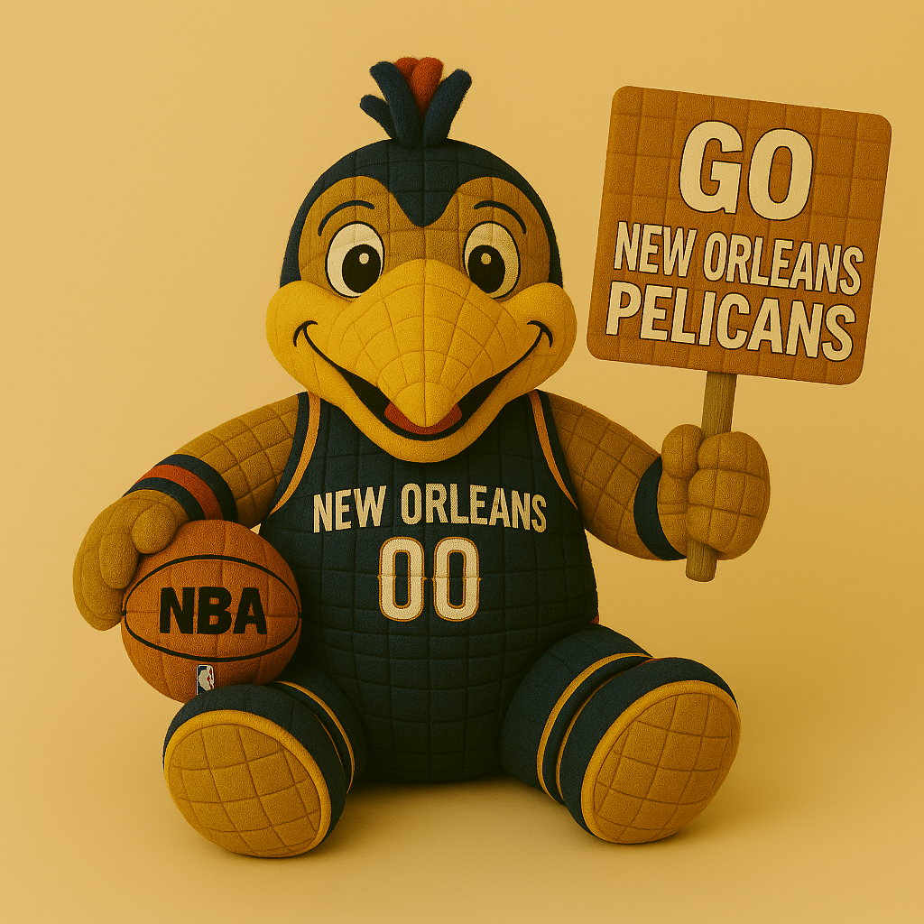 Limited Edition - NBA 30 NOP New Orleans Pelicans Handmade Crochet