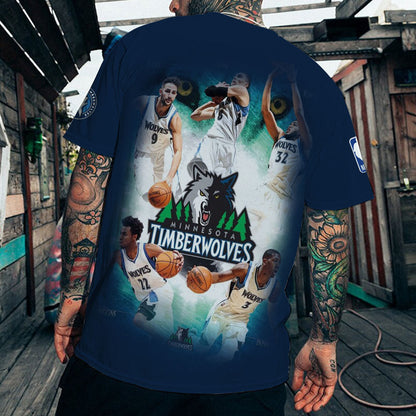 LIMITED EDITION - NEW CUSTOMIZED NBA05 MT MINNESOTA TIMBERWOLVES T-SHIRT