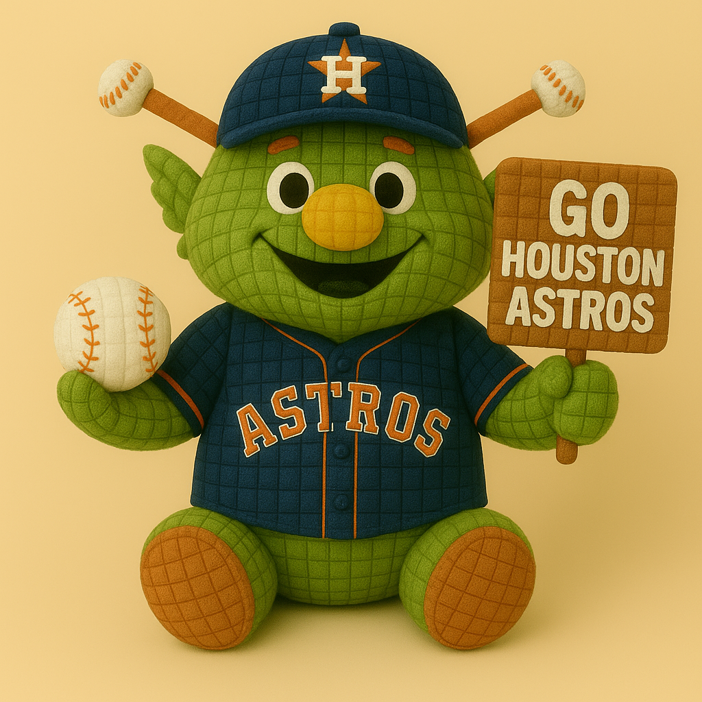 LIMITED EDITION - MLB 06 HTA HOUSTON ASTROS HANDMADE CROCHET