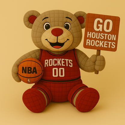 Limited Edition - NBA 07 HR Houston Rockets Handmade Crochet