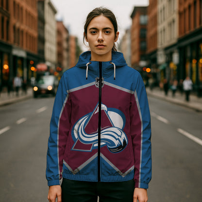LIMITED EDITION - NEW CUSTOMIZED NHL05 CAL COLORADO AVALANCHE WINDBREAKER JACKET