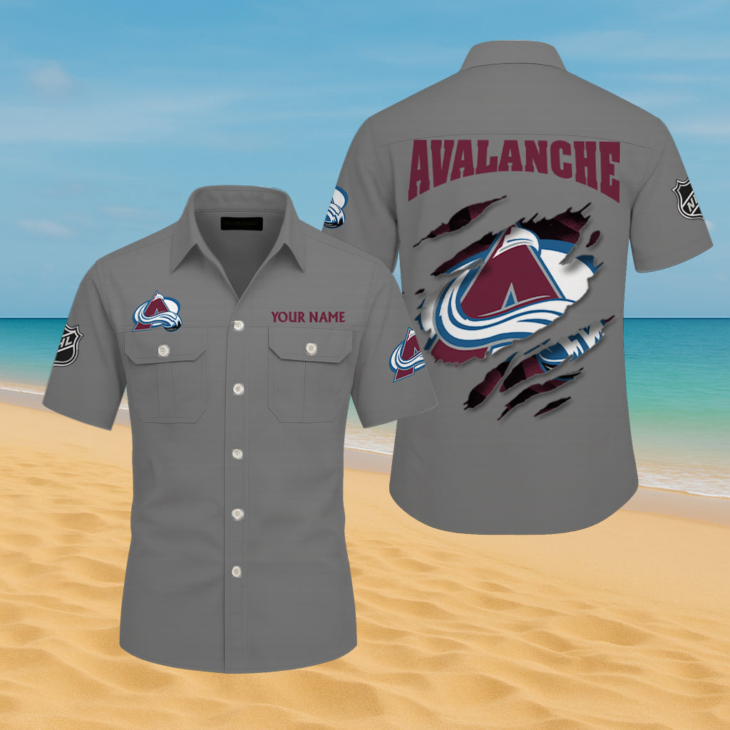 LIMITED EDITION - NEW CUSTOMIZED NHL05 CAL COLORADO AVALANCHE CARGO SHIRT