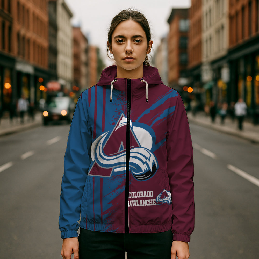 LIMITED EDITION - NEW CUSTOMIZED NHL05 CAL COLORADO AVALANCHE WINDBREAKER JACKET