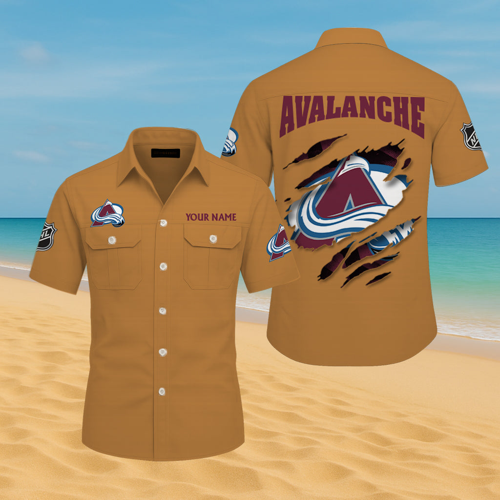 LIMITED EDITION - NEW CUSTOMIZED NHL05 CAL COLORADO AVALANCHE CARGO SHIRT