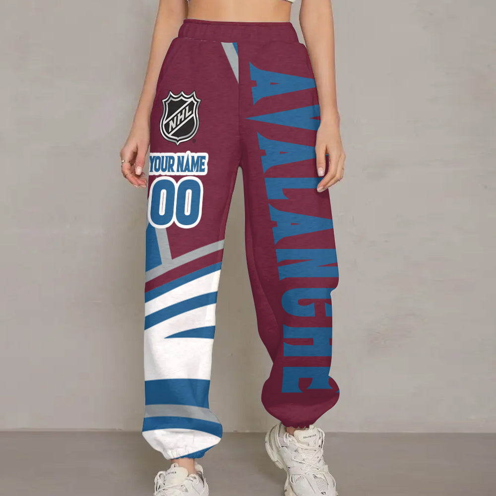 LIMITED EDITION - NEW CUSTOMIZED NHL05 CAL COLORADO AVALANCHE LONG PANTS