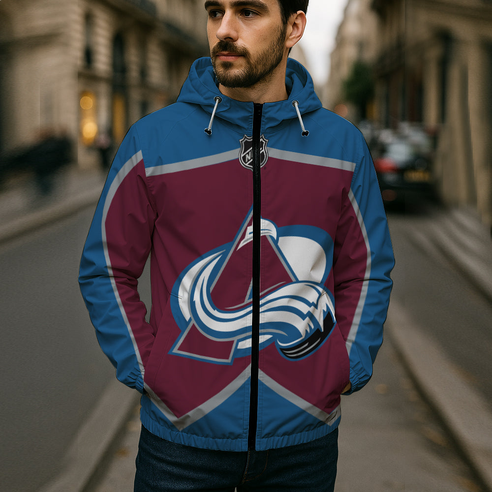 LIMITED EDITION - NEW CUSTOMIZED NHL05 CAL COLORADO AVALANCHE WINDBREAKER JACKET