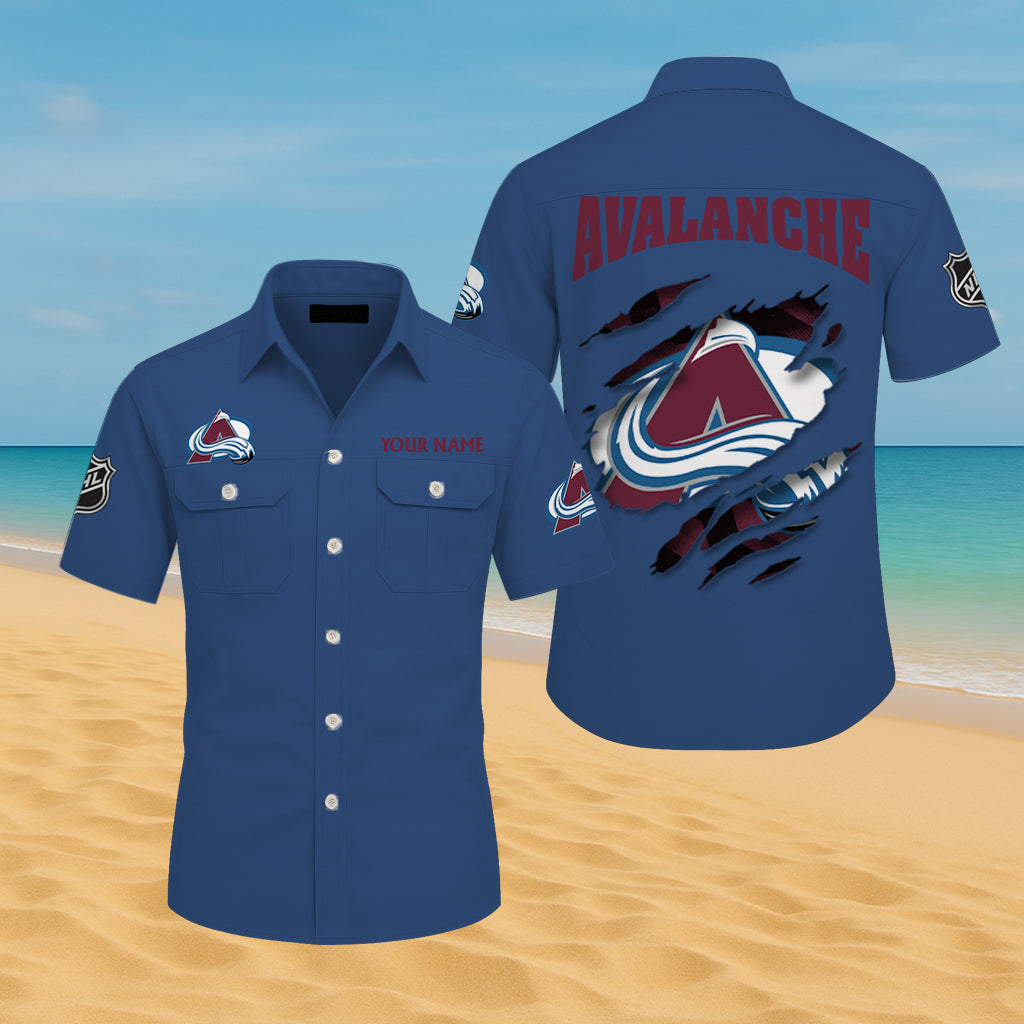 LIMITED EDITION - NEW CUSTOMIZED NHL05 CAL COLORADO AVALANCHE CARGO SHIRT