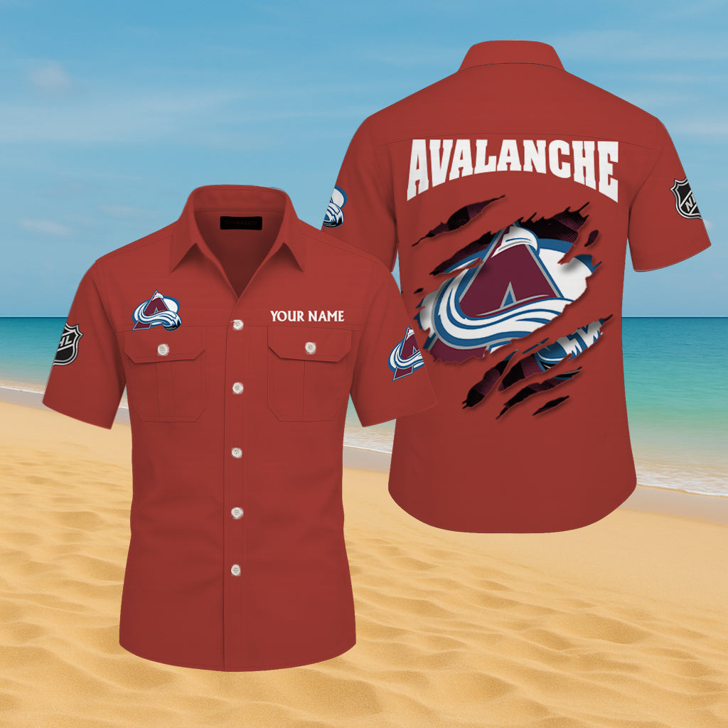 LIMITED EDITION - NEW CUSTOMIZED NHL05 CAL COLORADO AVALANCHE CARGO SHIRT