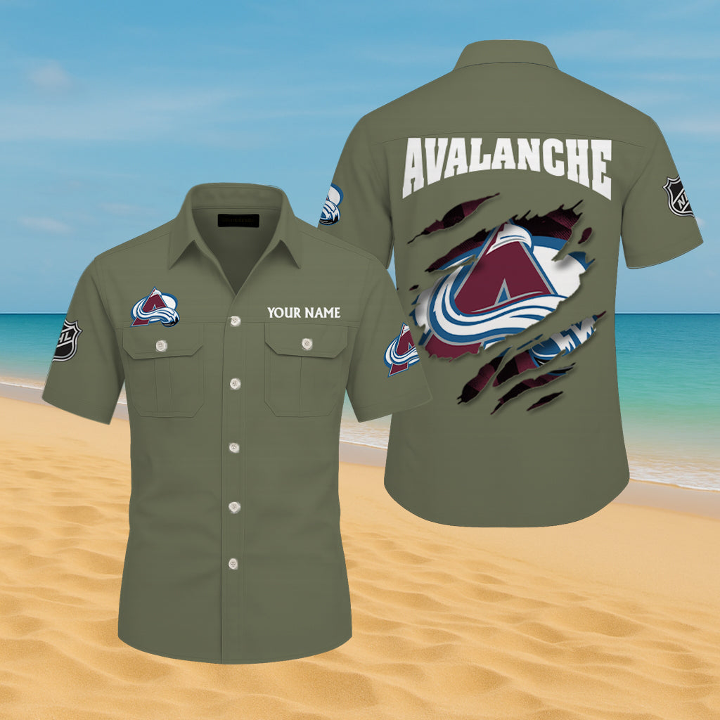 LIMITED EDITION - NEW CUSTOMIZED NHL05 CAL COLORADO AVALANCHE CARGO SHIRT