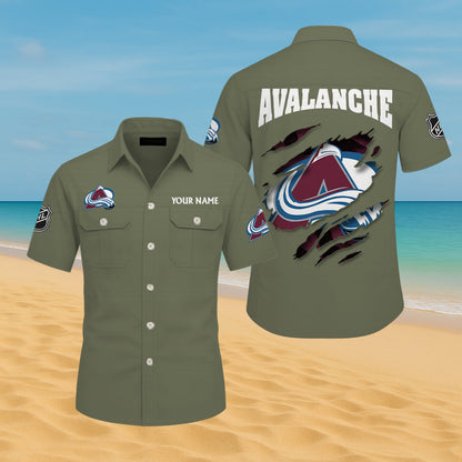LIMITED EDITION - NEW CUSTOMIZED NHL05 CAL COLORADO AVALANCHE CARGO SHIRT