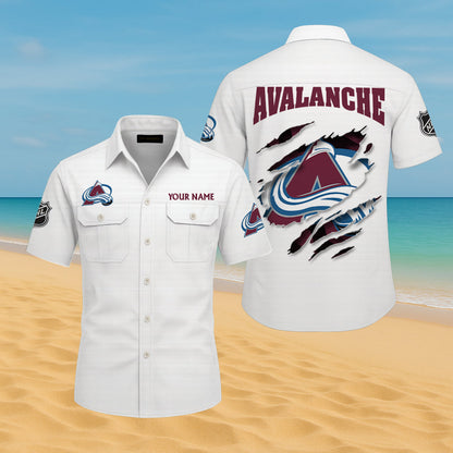 LIMITED EDITION - NEW CUSTOMIZED NHL05 CAL COLORADO AVALANCHE CARGO SHIRT