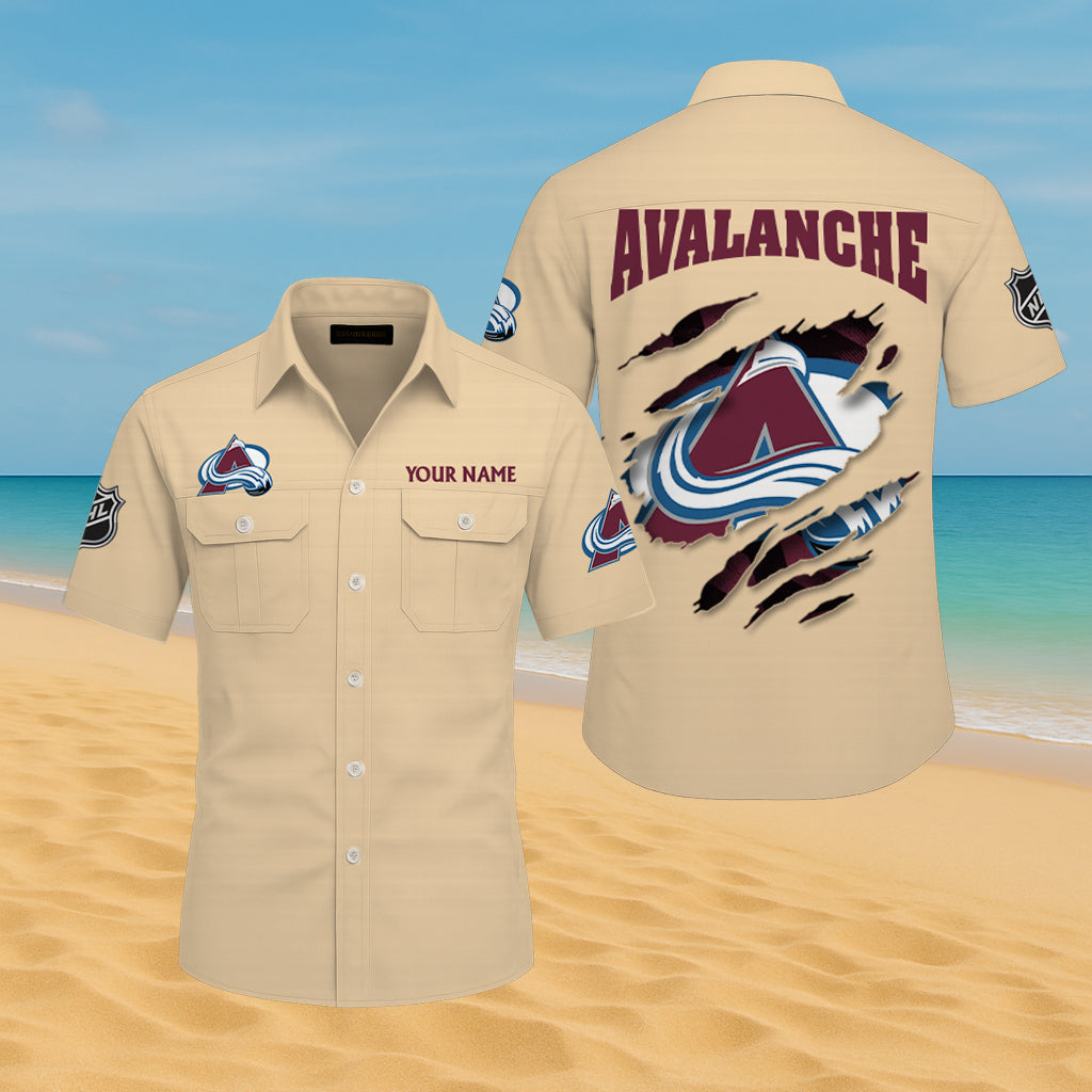LIMITED EDITION - NEW CUSTOMIZED NHL05 CAL COLORADO AVALANCHE CARGO SHIRT
