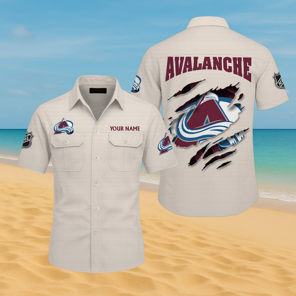 LIMITED EDITION - NEW CUSTOMIZED NHL05 CAL COLORADO AVALANCHE CARGO SHIRT
