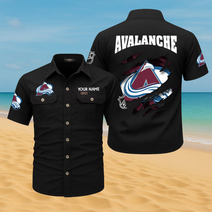 LIMITED EDITION - NEW CUSTOMIZED NHL05 CAL COLORADO AVALANCHE CARGO SHIRT