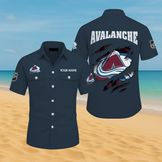 LIMITED EDITION - NEW CUSTOMIZED NHL05 CAL COLORADO AVALANCHE CARGO SHIRT