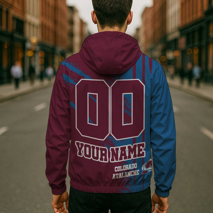 LIMITED EDITION - NEW CUSTOMIZED NHL05 CAL COLORADO AVALANCHE WINDBREAKER JACKET