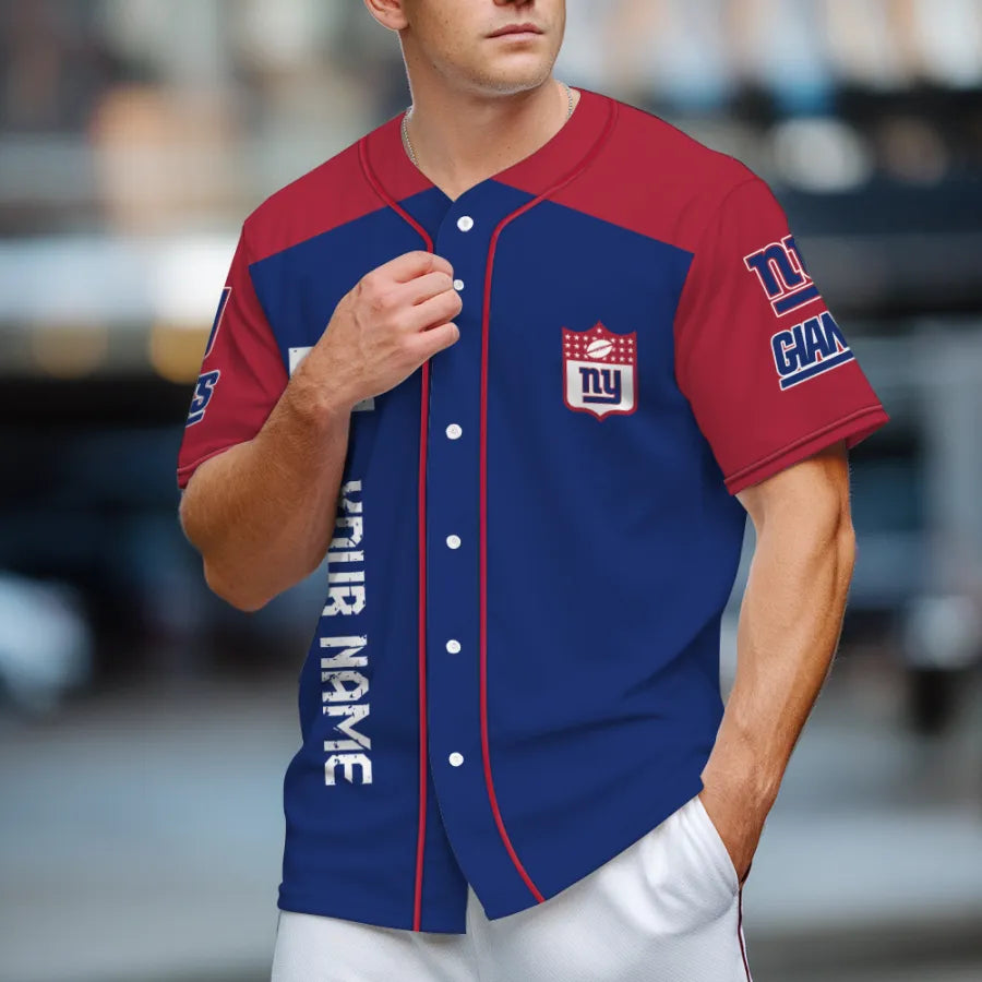 LIMITED EDITION - NEW CUSTOMIZED NFL32 NYG NEW YORK GIANTS BASEBALL JERSEY