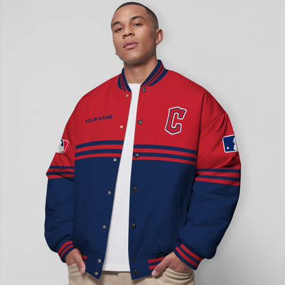 LIMITED EDITION - NEW CUSTOMIZED MLB13 CGS CLEVELAND GUARDIANS BASEBALL JACKET