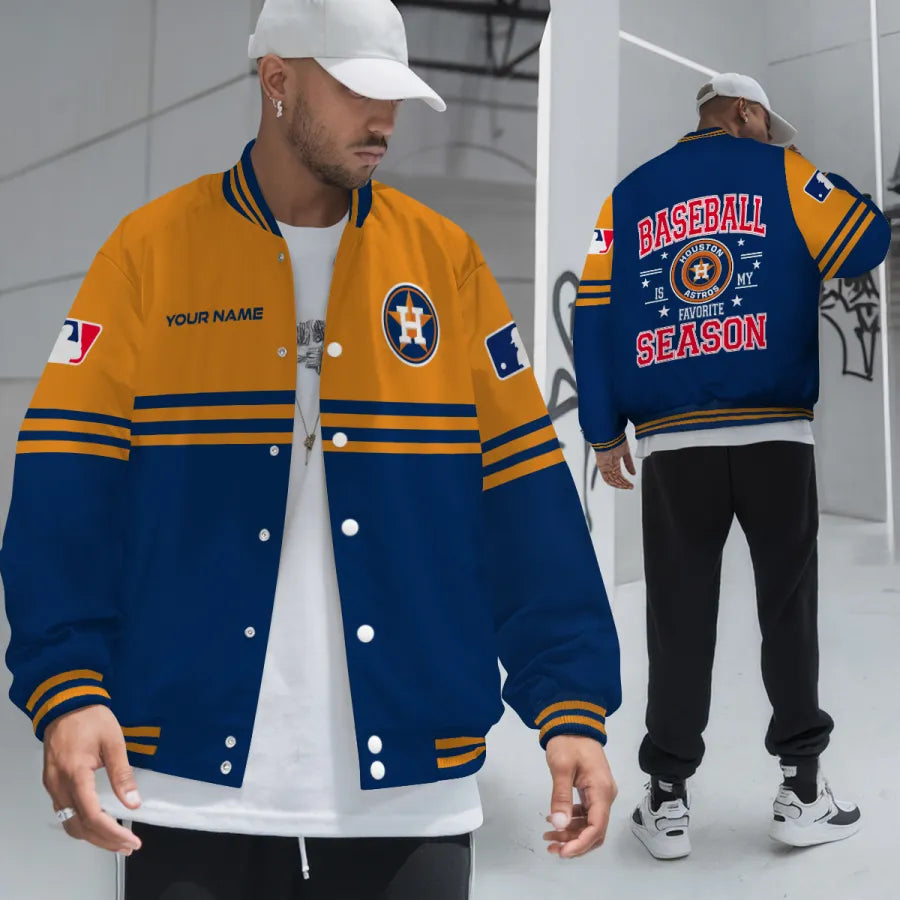 LIMITED EDITION - NEW CUSTOMIZED MLB10 HAS HOUSTON ASTROS BASEBALL JACKET
