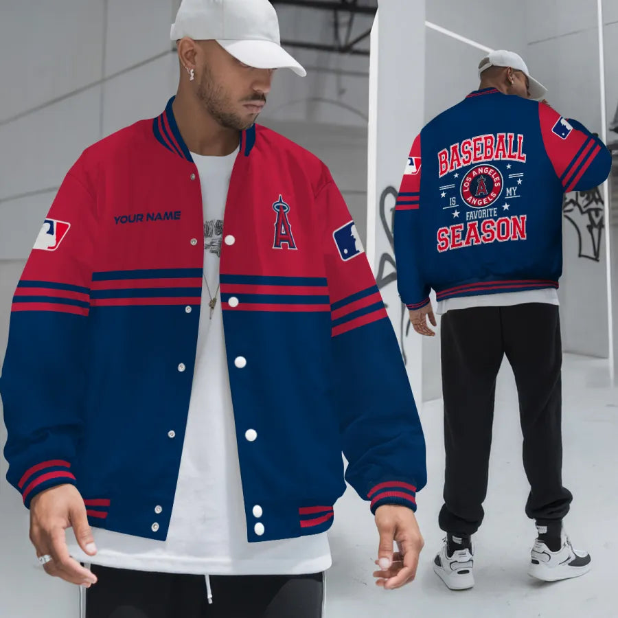LIMITED EDITION - NEW CUSTOMIZED MLB27 LAA LOS ANGELES ANGELS BASEBALL JACKET