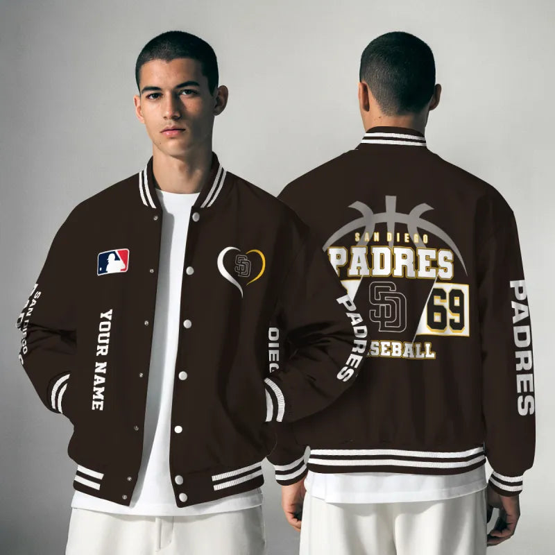 LIMITED EDITION - NEW CUSTOMIZED MLB18 SDP SAN DIEGO PADRES UNISEX T-SHIRT, POLO, HOODIE & JACKETS