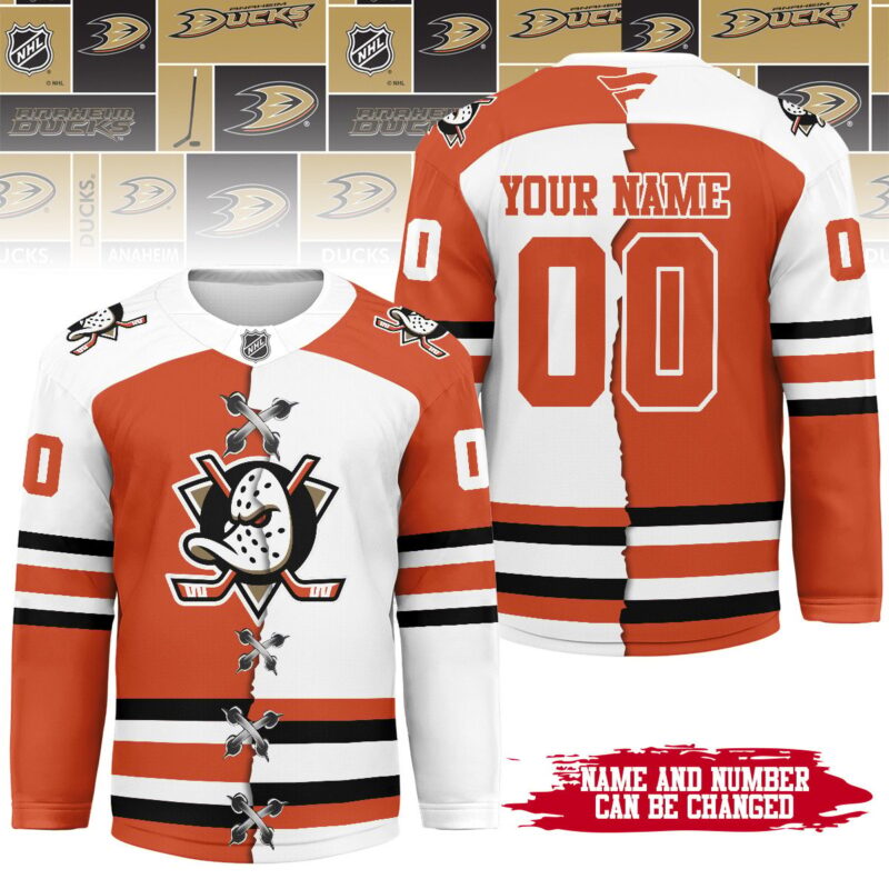 LIMITED EDITION - NEW CUSTOMIZED NHL09 AH DUCKS UNISEX HOCKEY JERSEY