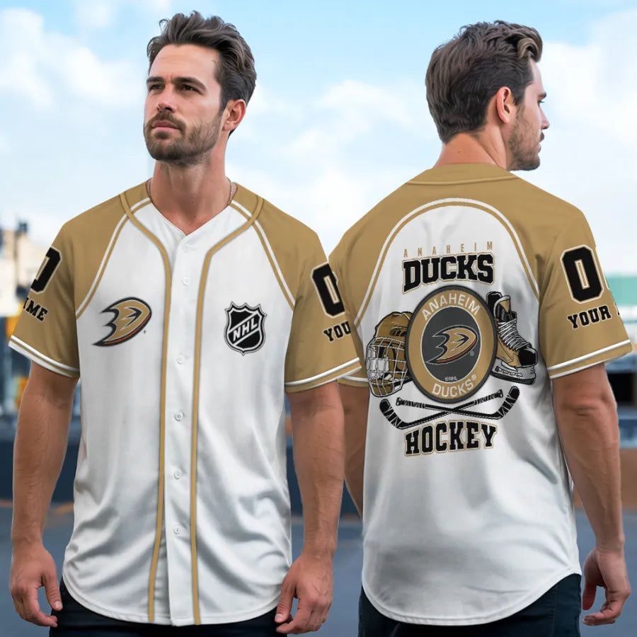 LIMITED EDITION - NEW CUSTOMIZED NHL09 AH DUCKS BASEBALL JERSEY