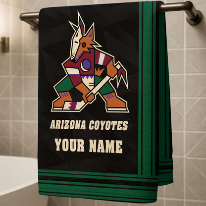 LIMITED EDITION - NEW CUSTOMIZED NHL30 AZC ARIZONA COYOTES BEACH & BATH TOWEL