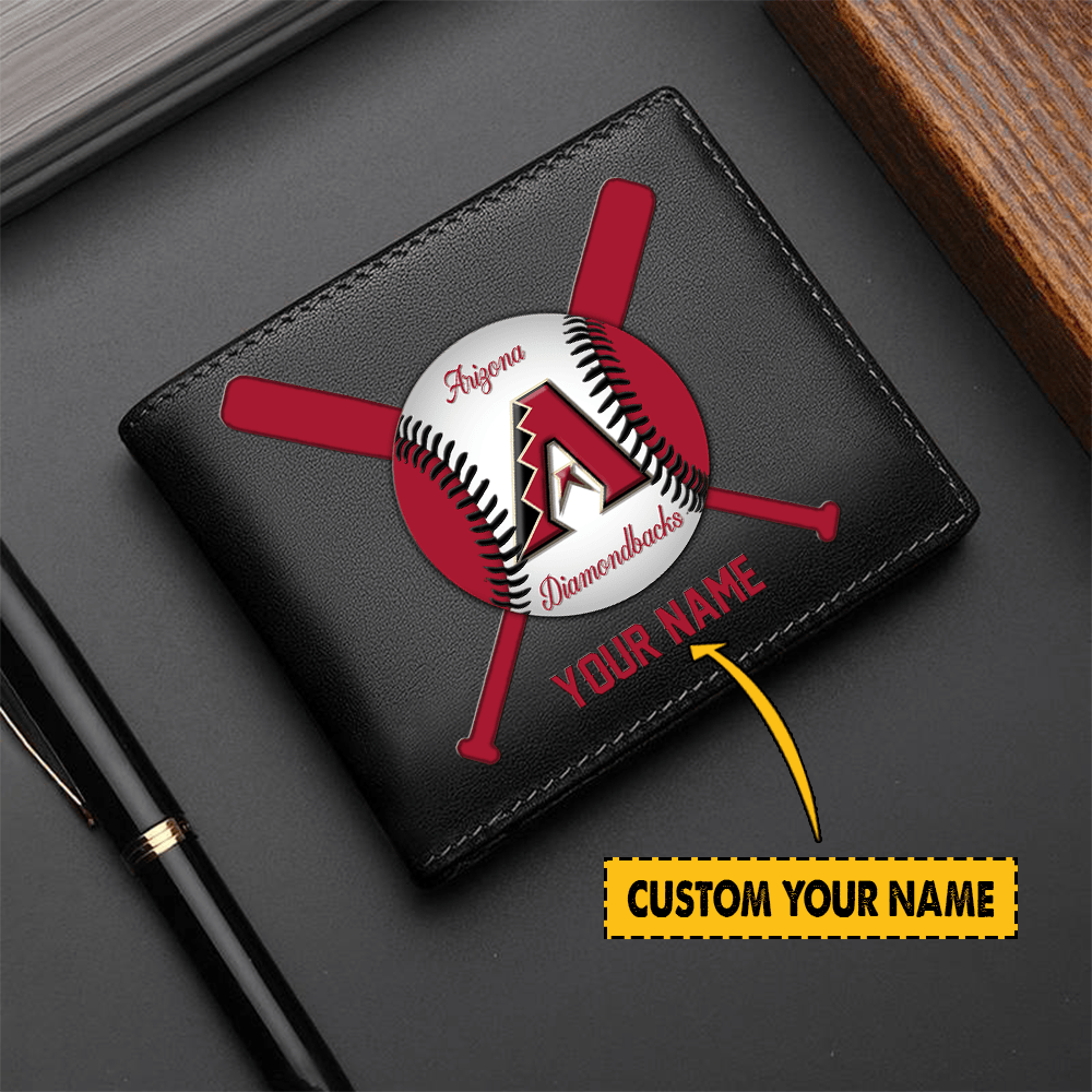 LIMITED EDITION - NEW CUSTOMIZED MLB07 AZ DIAMONDBACKS LEATHER WALLET