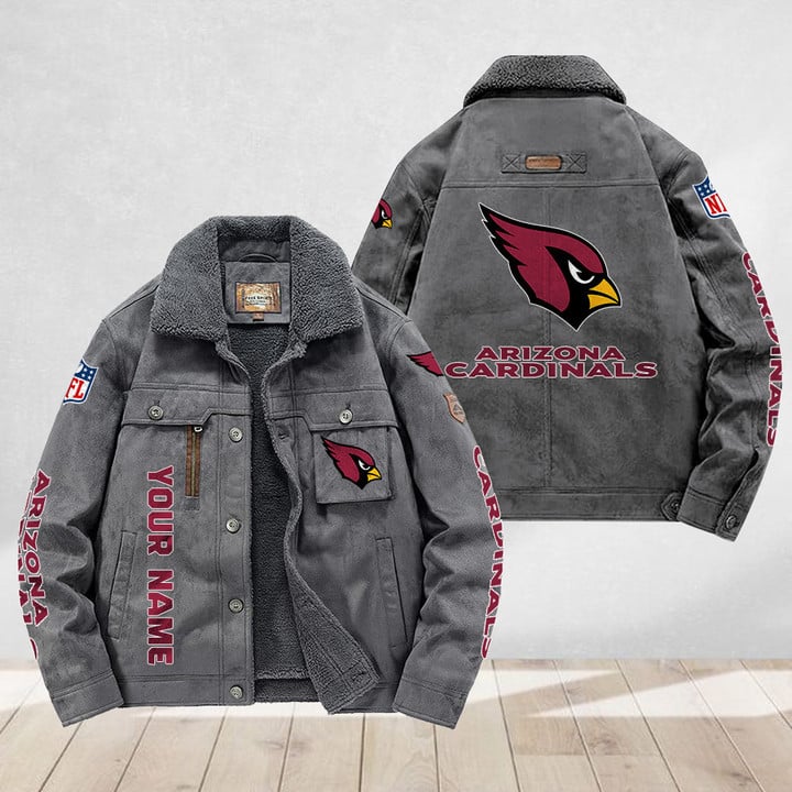 LIMITED EDITION - NEW CUSTOMIZED NFL20 ARC ARIZONA CARDINALS FLEECE JACKET
