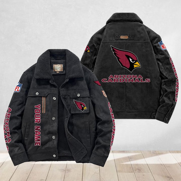 LIMITED EDITION - NEW CUSTOMIZED NFL20 ARC ARIZONA CARDINALS FLEECE JACKET